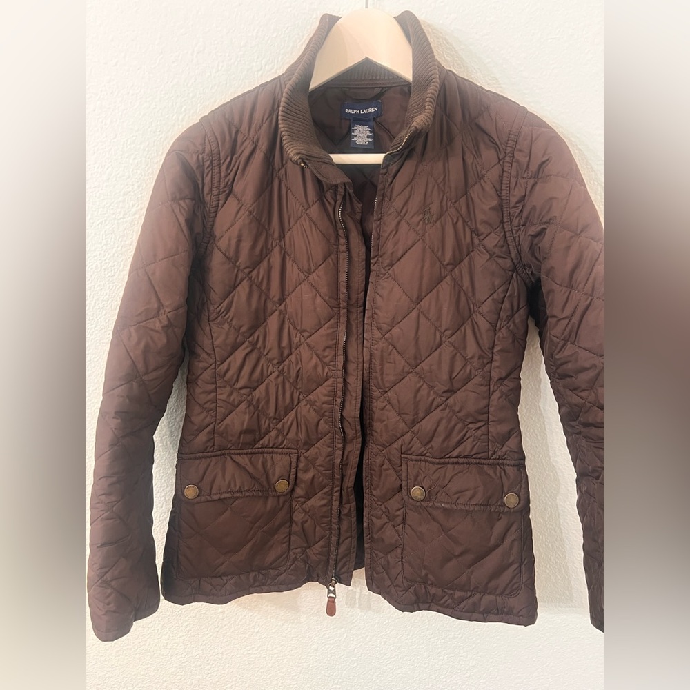Ralph Lauren Chocolate Quilted Utility Jacket